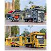 1/24 Mercedes Benz Double Decker Flatbed Transport Vehicle Alloy Diecast Metal Car Model Sound and Light Science Education Series