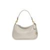 Кэри 28 Однотонная Сумка на Плечо Crossbody с Молнией и Металлической Пряжкой Классический Логотип C Кожаная с Текстурой Гальки Большая Женская сумка Белая CC437-B4HA