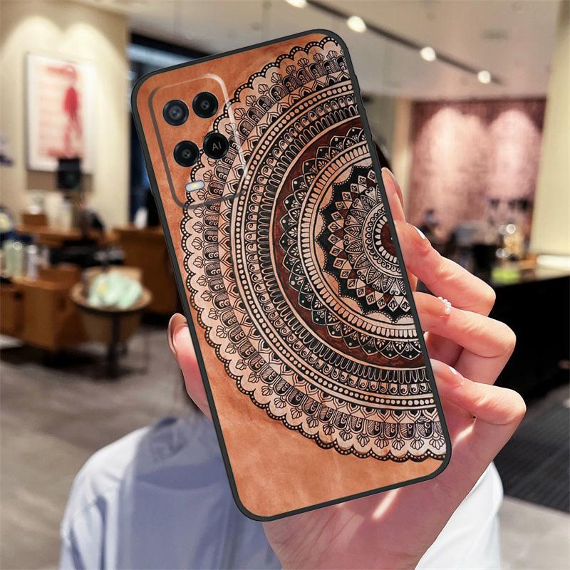 Чехол с индийским узором мандала для Oppo A94 A74 A54 A18 A38 A58 A78 A98 A40 A60 A80 A16 A76 A96 A15 A17 A77 A57S