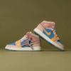 Детские кроссовки Air Jordan 1 Mid SS GS Zen Синие Aegean-Storm Hemp FN7452-400
