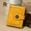 Женский RFID Антимагнитный Кошелек - Короткий Европейский и Американский Ретро Кожа Масла Воска, Многослотовый Кошелек для Монет.