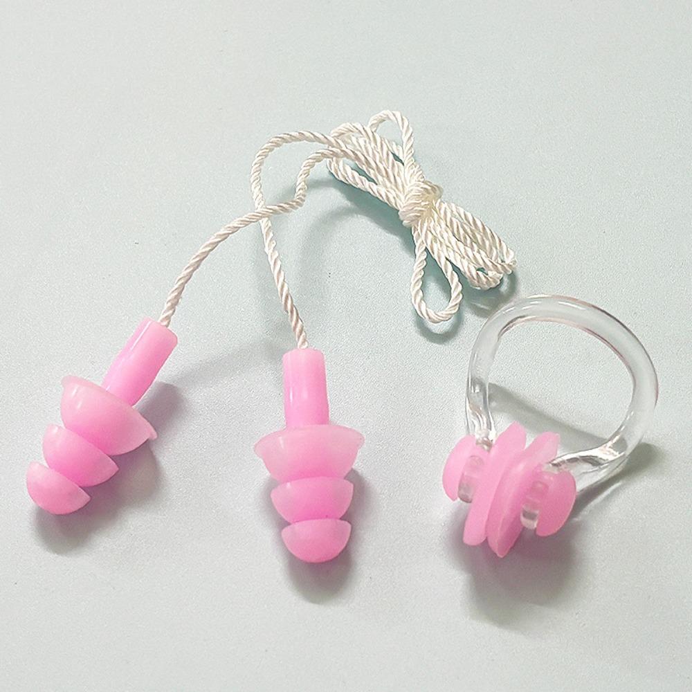 Soft Silicone Ear Plugs With Box Waterproof Swim Dive Supplies Accessories Nose Clip Sleep