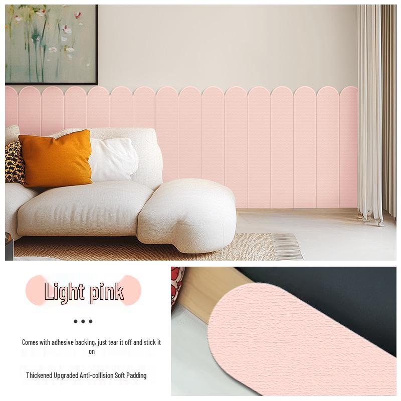 Self-Adhesive Soft Padding Wall Panels for Kindergarten & Kids' Rooms - Anti-Collision, Decorative Protection for Beds & Ugly Walls