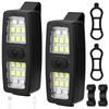 2pcs Clip-On Flashlight Rechargeable Hands-Free Running Light With 7 Modes For Runners Night Running Dog Walking Camping Hiking