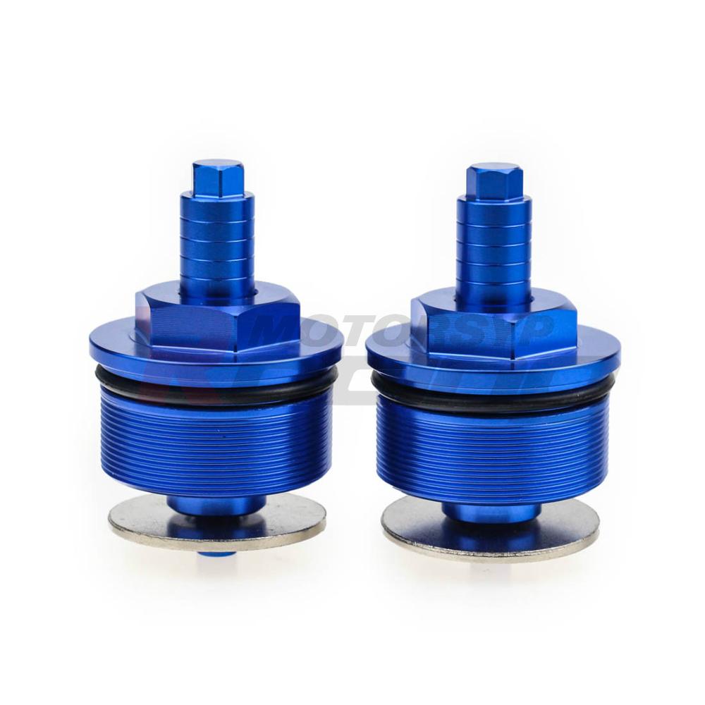 Motorcycle Pair Preload Front Fork Caps For Kawasaki Ninja 400 2018 Adjustable Fork Bolts 11065-1286