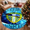 Leeds United Pattern Round Rug, Indoor/Outdoor Mat, for Picnic, Gameroom, Bedroom, Office, Living Room, Home Decor Carpet, Birthday Gift