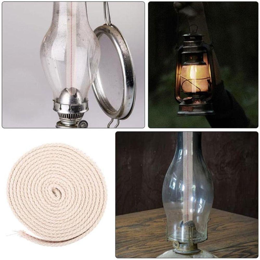 Lamp Wick Oil Lamp Wick Cotton Flat Lamp Wick Portable Braided Cotton Wick  Oil Lam