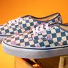 Vans Аутентичные кеды в клетку с цветочным принтом, прочные, дышащие, низкие, из парусины, унисекс, сине-белые VN0A5KS9CCG