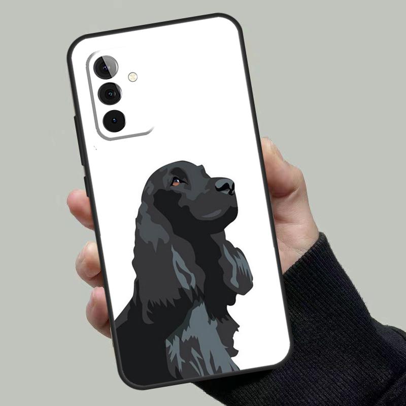Cartoon Cocker Spaniel Case For Samsung Galaxy A55 A35 A15 A52 A32 A12 A16 A26 A36 A56 A53 A33 A13 A14 A34 A54 A17