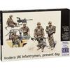 Master Box 1/35 Scale British Modern Infantry (5 Figures) Middle East, Fully Equipped, Vehicle Riding Scene, Plastic Model Kit MB35180