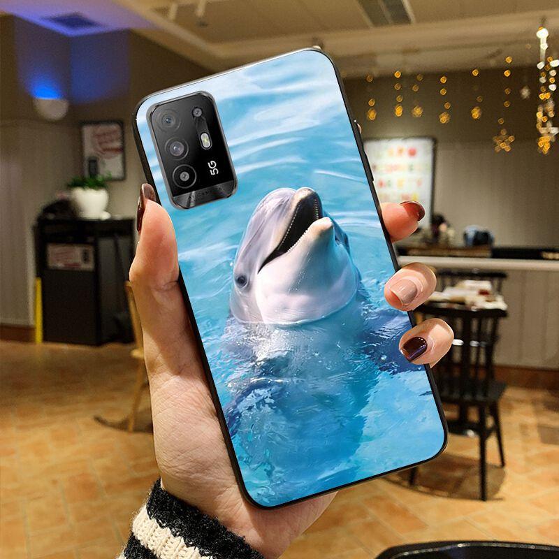 Чехол для телефона Funda Dance Of Dolphin для OPPO A74 A94 5G A3S A5 A5S A9 A12 A15 A15S A52 A53 A53S A72 A73 2020 A91 5G, чехол