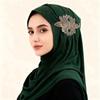 Rhinestone Flower Decor Sequin Embellished Headscarf Light Luxury Head Wrap Turban  Traditional