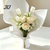 Artistic Home Flower Container 3D Printed Vase for Fresh Flowers, Modern Minimalist Arrangement Integrated Tube Holder with Built-in Living