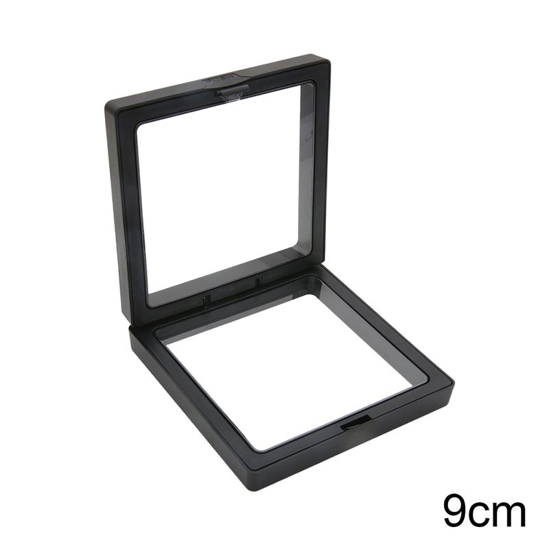 PE Film Colorful Jewelry Storage Box 3D Packaging Case Gemstone Free Stand Floating Frame Membrane