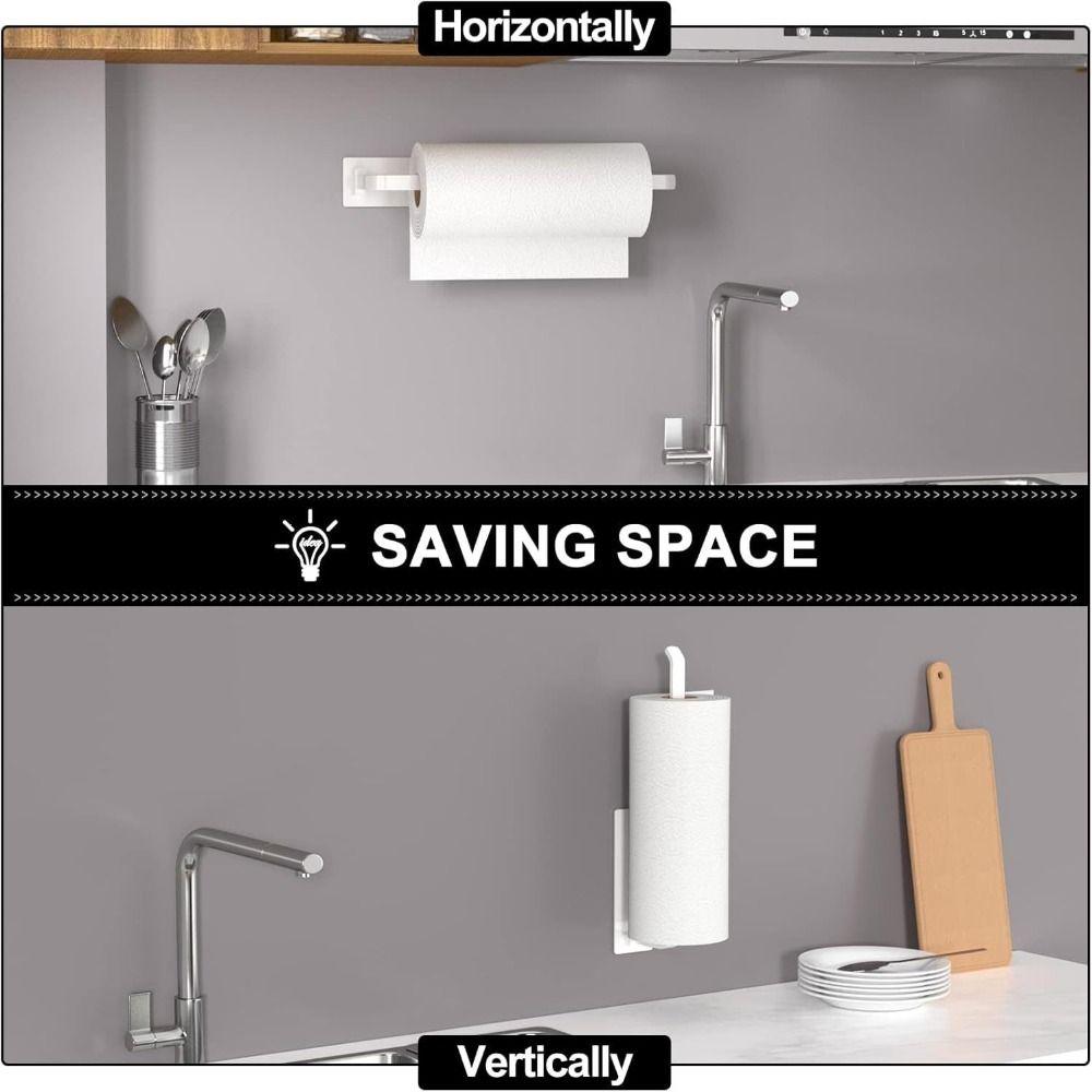 Держатель для бумажных полотенец под шкаф, нержавеющий, многоразовый, диспенсер для кухонных рулонов, экономия места, большая грузоподъемность