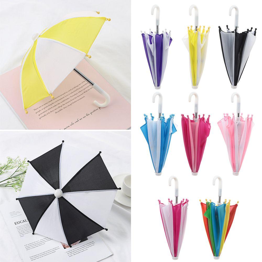 House Supplies Color Matching Patch Dollhouse Accessories Mini Rain Gear Colorful Doll Umbrella