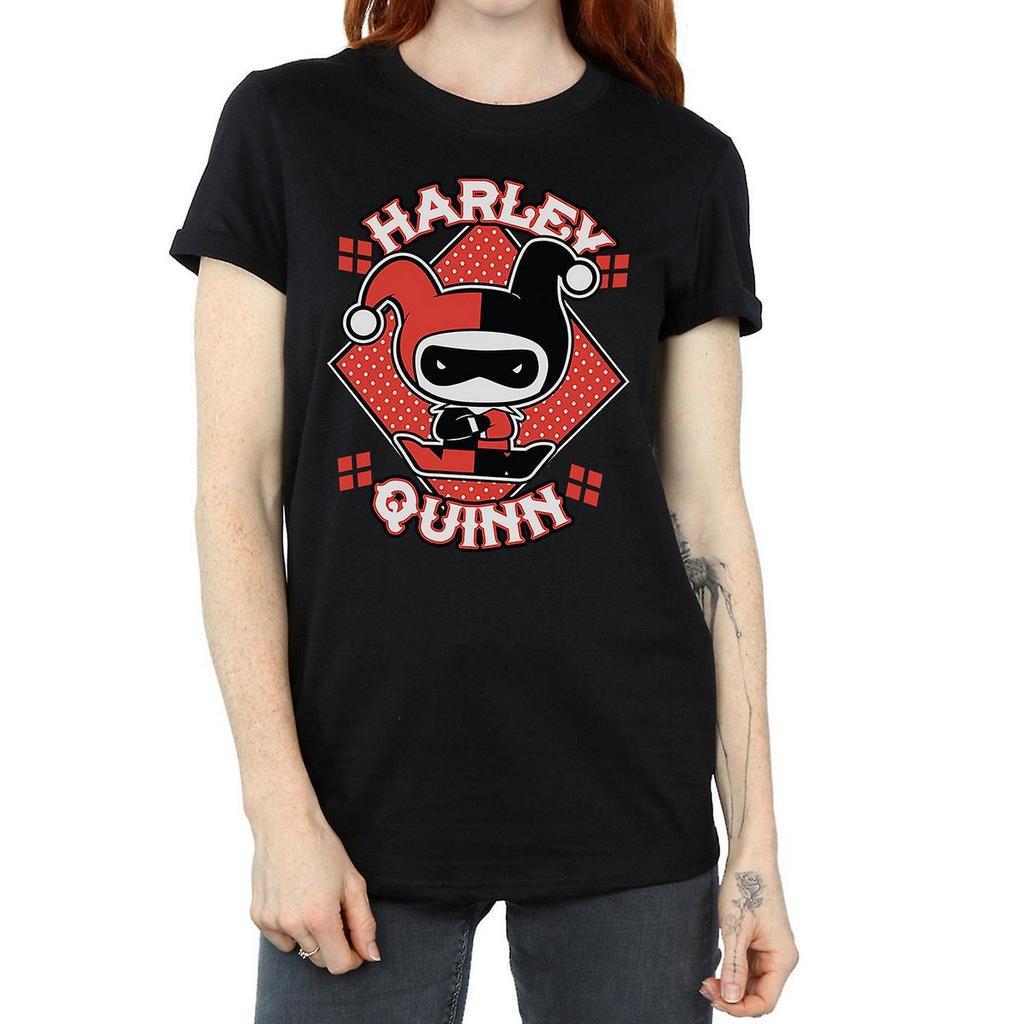 Harley Quinn Womens/Ladies Chibi Cotton Boyfriend T-Shirt