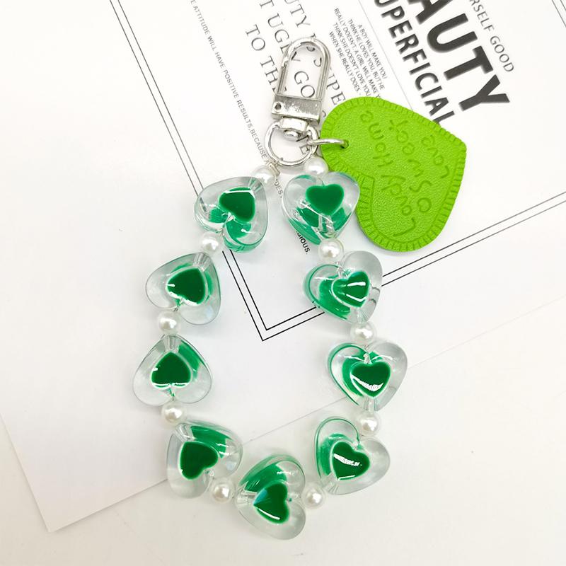 Браслет с хрустальным сердечком любви, защита от потери, чехол для мобильного телефона, ремешок на запястье, брелок для автомобиля, милый телефонный шарм