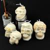 Scar Halloween Skeleton Candle Mold Handmade Craft Chocolate Making Skull Head Resin Plaster Silicone Soap Mould Party Decor