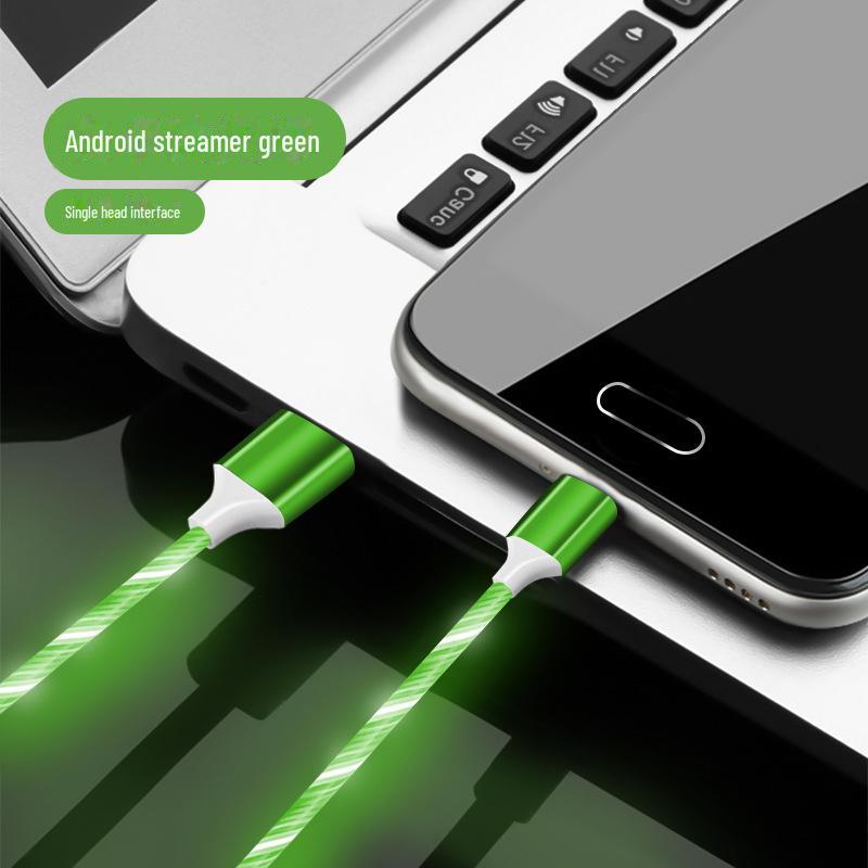 Светящийся кабель для зарядки Streamer для Apple, Android, Type-C, Huawei — красочный и светящийся для автомобиля.
