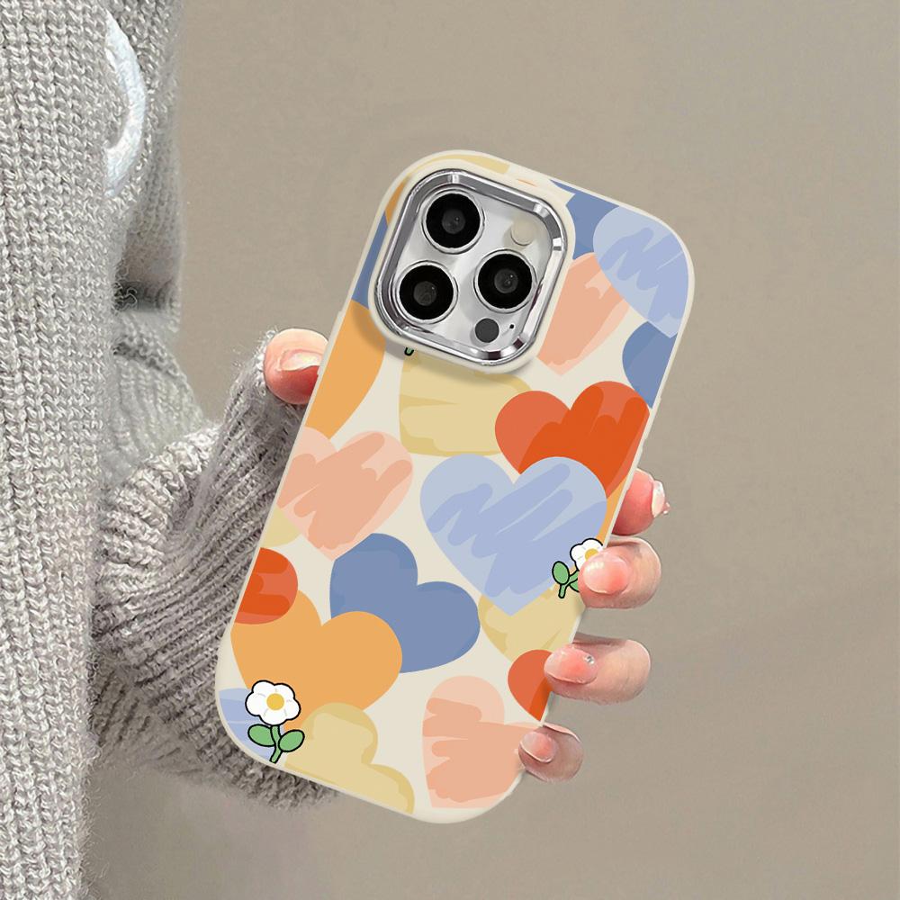 Силиконовый чехол для iPhone 11 15 16 Pro Max 13 14 12 15promax 16promax 13promax противоударный чехол Love Heart Funda Bumper