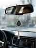 Роскошный подвесной брелок на зеркало заднего вида автомобиля в стиле каллиграфии, подвеска с кисточкой из страз в форме слезы, золотое мусульманское украшение для автомобиля