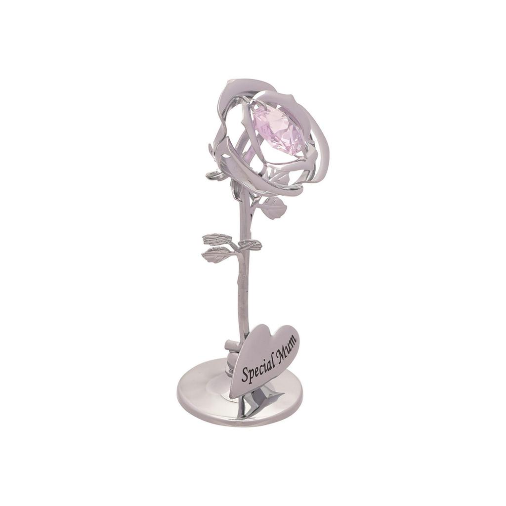Crystocraft Special Mum Rose Celebration Ornament