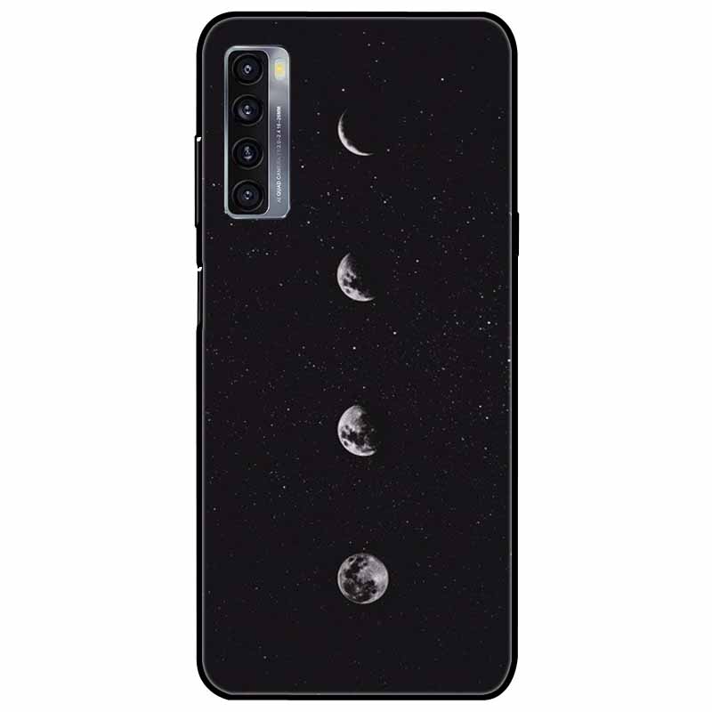 For TCL 20L Plus Case 20L+ Silicone Soft Shockproof TPU Back Cover for TCL 20S 20L Case Black Bumper Painted Funda TCL20S Capa