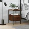 VidaXL Bedside Table Brown Oak 34x36x50 Cm Engineered Wood 826051