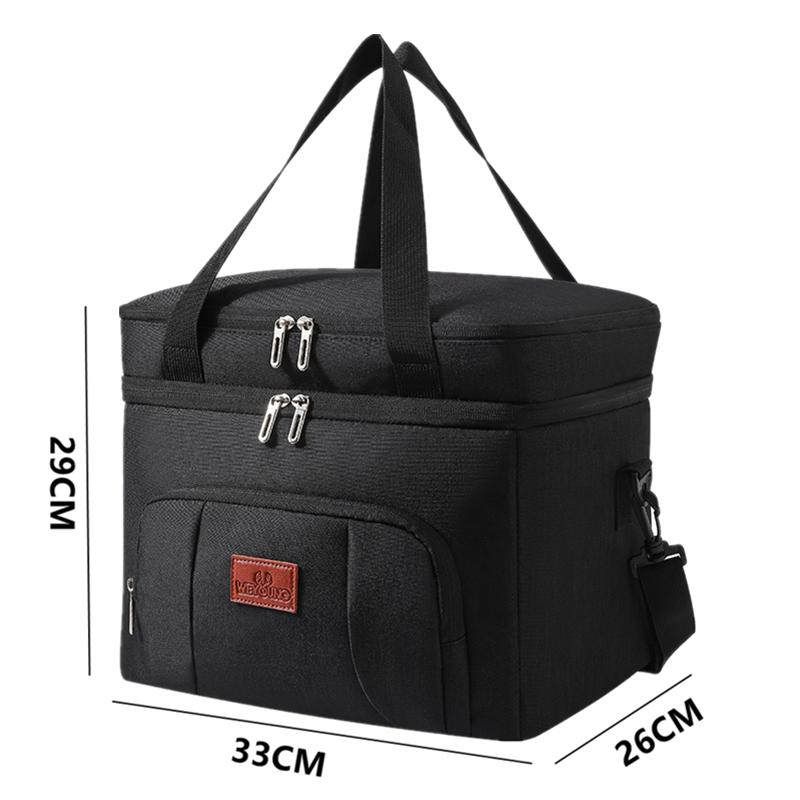 Большая емкость, двухслойная изоляция, сумка для обеда Bento, портативный охладитель для пикника, пакет со льдом, водонепроницаемые термосумки для еды, ланч-бокс
