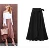 MAITA Outdooor Hight Waist Skirts Womens Summer Casual Irregular Split Lady Long Skirt Pleated Skirt