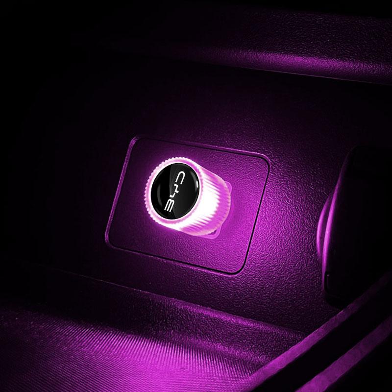 Автомобильный значок USB Атмосферная подсветка Портативная мини-светодиодная лампа для колпачков автомобиля BYD Qing Song Tang Yuan F3 I3 F0 F6 S6 S8 E5 E6 G3 G6 L3 S7