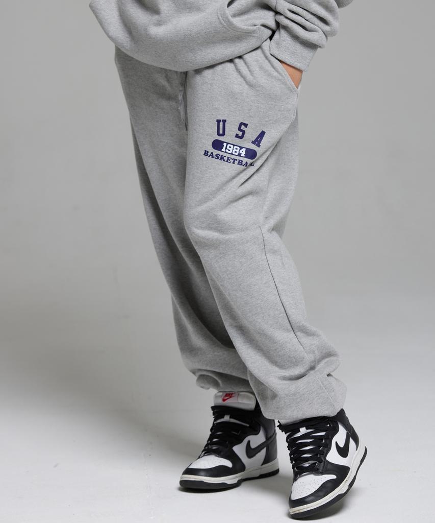 CREAM SODA LAB Usa Logo Training Jogger Pants Grey