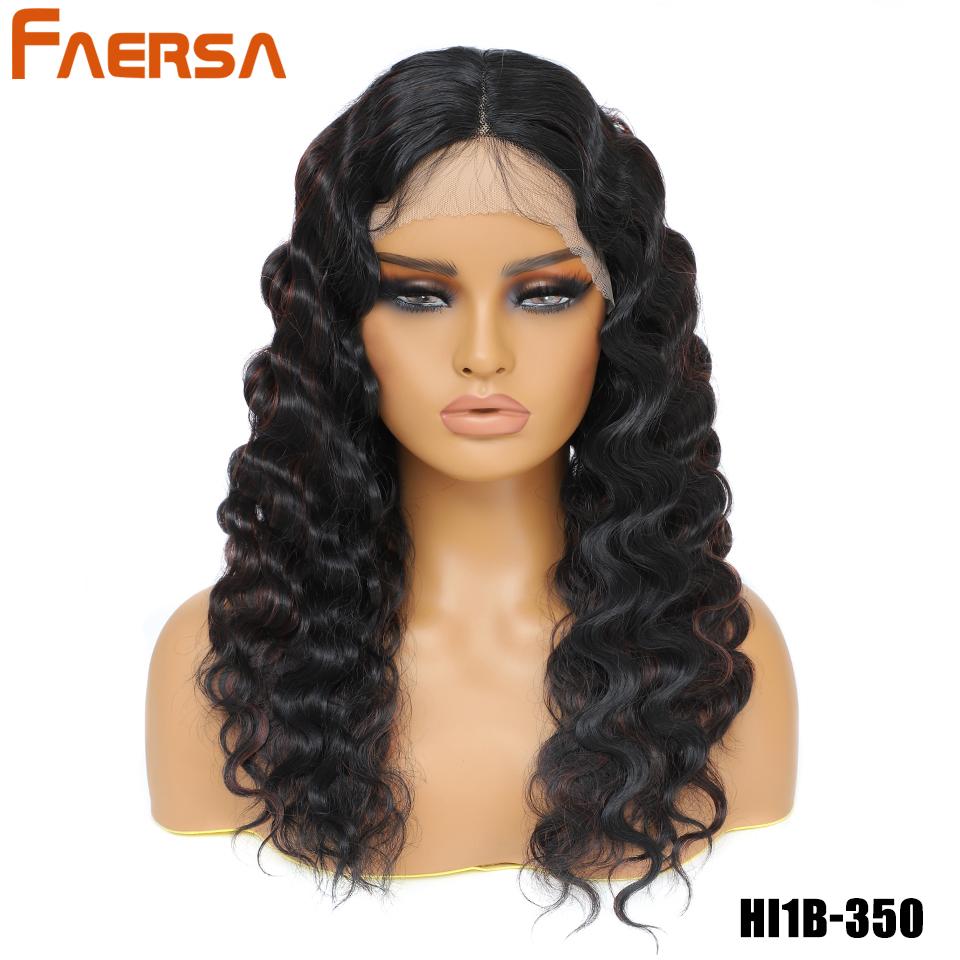 Synthetic Lace Wigs For Black Women Long Body Wave Lace Front Wig Brown Ombre Blond Wigs Heat Resistant Curly Wig