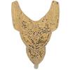 Elegant Embroidered Lace Collar Neckline Appliques Trim with Sequins Ethnic Style Sew On Patches for Fashionable Women
