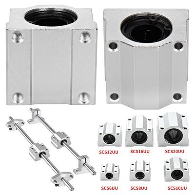 SCS16UU SCS20UU Блок скользящей втулки Фрезерный станок с ЧПУ Вал Гильдейского рельса Валы 3D-принтера Детали стержня