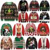 Карнавальная мода Мужской Женский Рождественский Мультяшный Зеленый Меховой Принт Монстра Пуловер Мультяшный Графический Повседневный Свитшот Детский Пуловер Топ