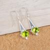 Peridot Gemstone 925 Sterling Silver Jewelry Handmade Drop/Dangle Earrings 1.80" EE-50-1