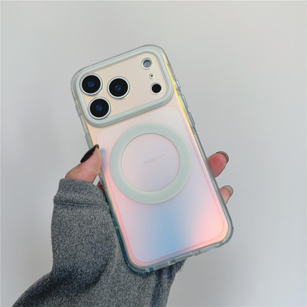 Магнитный прозрачный чехол для телефона в стиле INS для Apple iPhone 17 Pro Max/16/15P