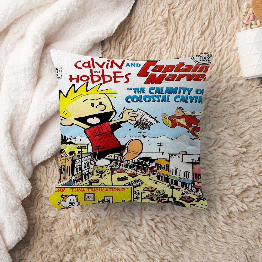 CCalvin And HHobbes Personalized Pillow Dust Cover Bedroom Kids Party Decoration Pillowcase Birthday Children Gift