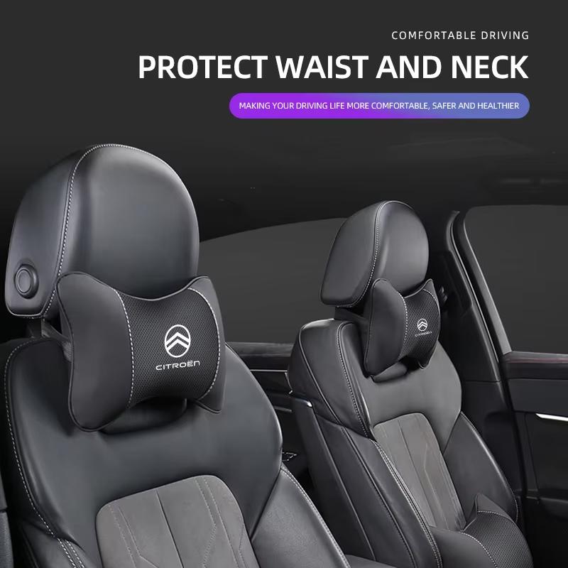 YJTHM1 1Pcs Car Seat Headrest Neck Support Pillow Soft Pad For Citroen C4 C3 C5 C5X e-C4 X e-C3 C-Elysee Berlingo C1 C6 C2 C-Crosser