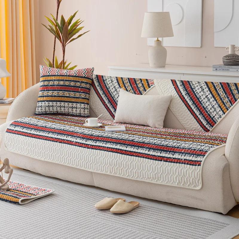 Чехол для дивана в стиле бохо, нескользящий, мягкий, бархатный, для дивана, полотенце, утолщенный, чехол для дивана в форме буквы L для украшения гостиной дома