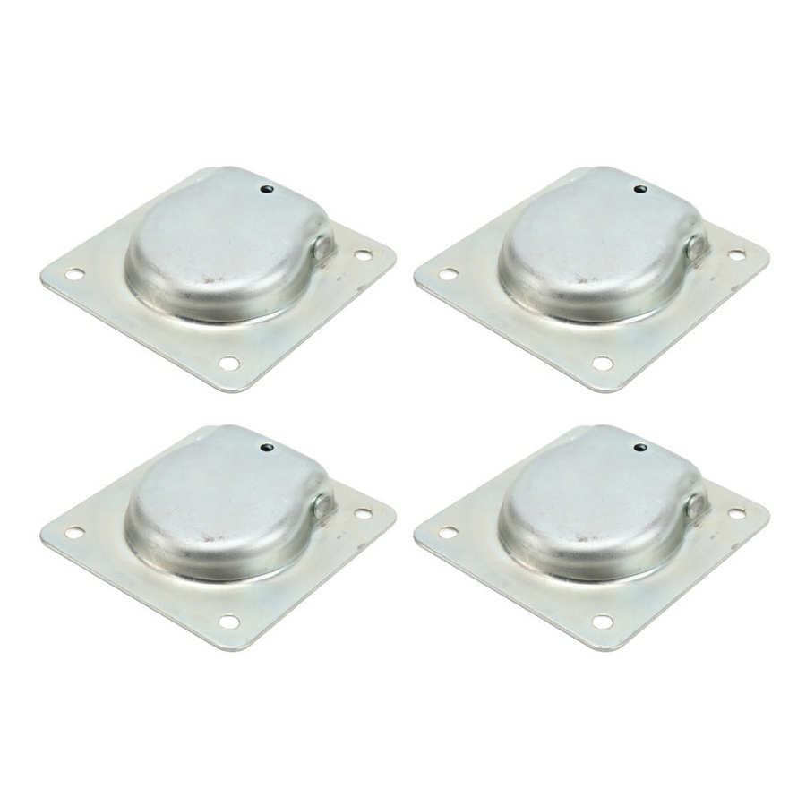 4PCS Recessed Trailer Rope Ring Towing Hook Carbon Steel 2000lb Maximum Breaking Force Trailer Tie Downs for Vans Trailers