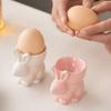 Cute Ceramic Rabbit Egg Holder Durable Bunny Egg Cup Holder Bunny Egg Cup  Easter Decorations