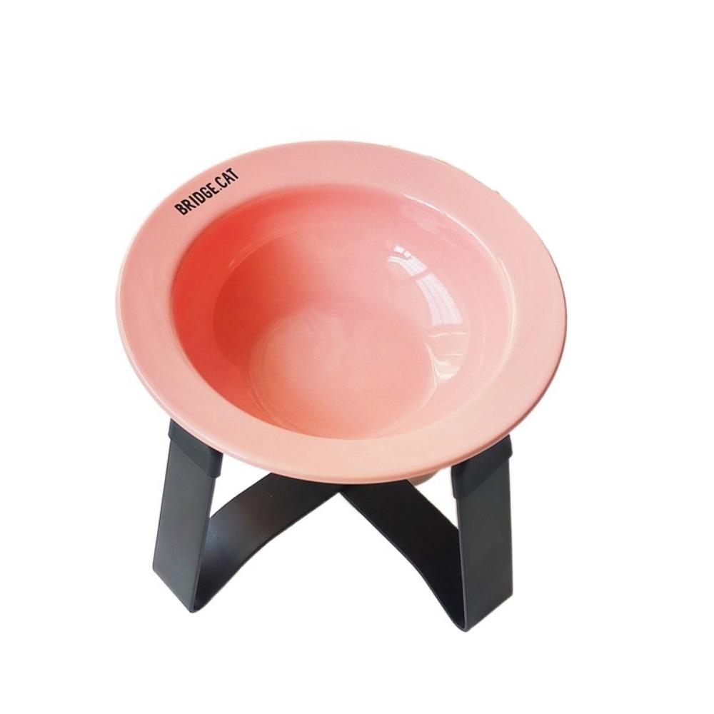 Pet Supplies Ceramic Flying Disc Pet Bowl Korean Style Multicolor UFO Cat Bowl Anti-Tip Round Cat Feeding Bowls For Cat and Dog
