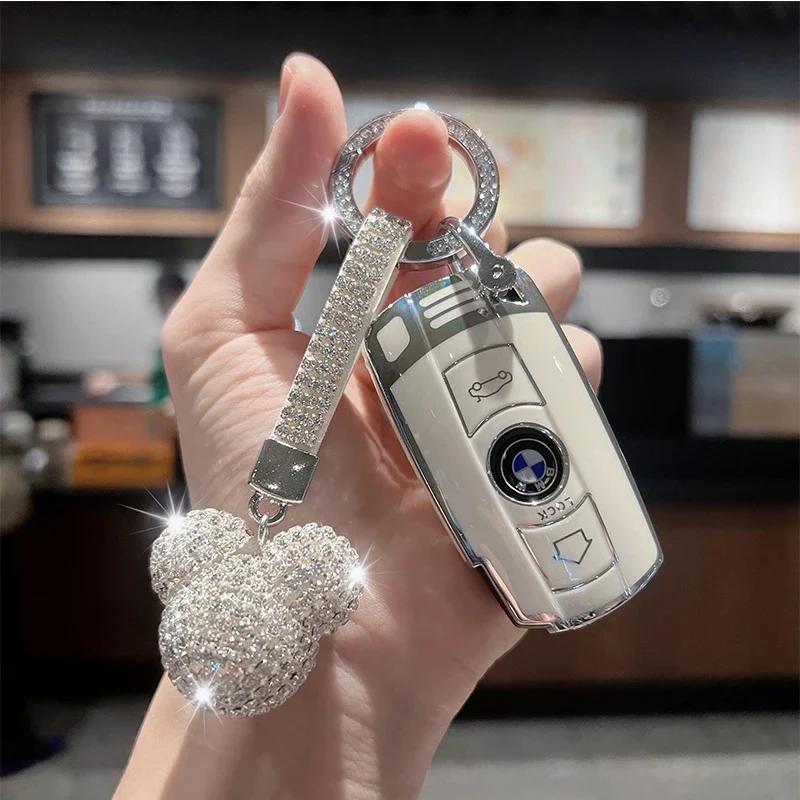 TPU Car Key Case Cover For BMW E90 E87 E70 E61 E60 X5 X6 E88 E89 E82 E71 Keychain Interior Protective Accessories XV1
