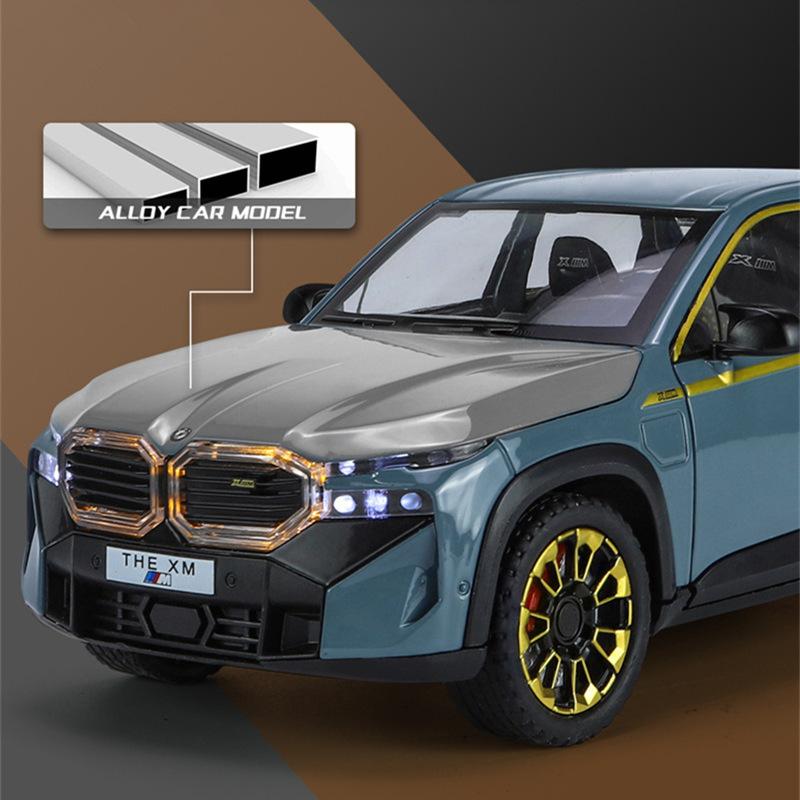 1/24 BMW The XM SUV Модель спортивного автомобиля из сплава Литой металлический игрушечный автомобиль Модель транспортного средства Симуляция Звук и свет Коллекция Детский подарок