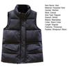 Winter Women Vest Coat Thickened Padded Zipper Closure Stand Collar Neck Protection Sleeveless Solid Color Windproof Heat Retention Outdoor Down Coat