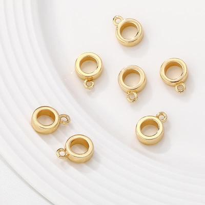 Открытое кольцо-ожерелье с позолотой 14 карат и застежкой для подвесок DIY, Фурнитура для бижутерии