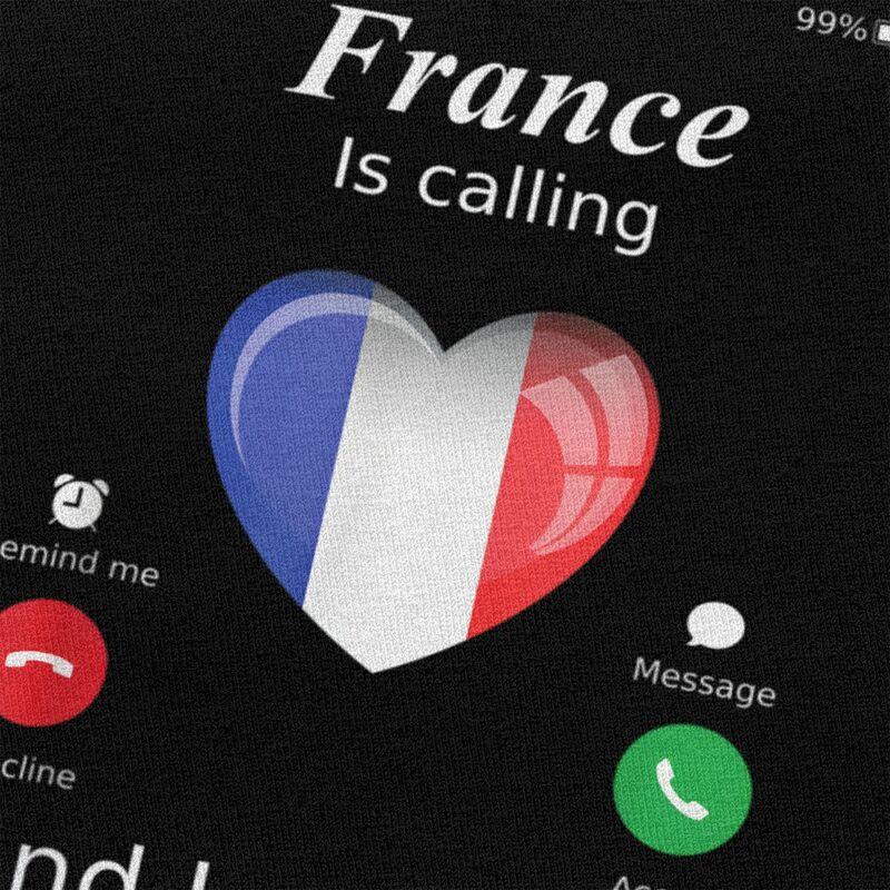 France Is Calling And I Must Go T Shirt for Men Tshirt Fashion Valentines Day Gift Tee France Flag Tshirt